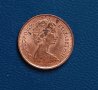 1/2 пени Великобритания 1980 , Кралица Елизабет II penny 1980 половин пени, снимка 1