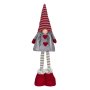 Коледна фигура, Гном шапка и чорапи, Сив/ черевен, 51 см, снимка 1