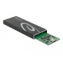 DeLOCK M.2 SATA SSD кутия за диск, черен, с USB-C, снимка 3
