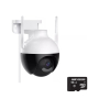 + 64GB комплект 6MP - ICSEE SMART SPHERE 4LED WI-FI охранителна камера COBRA 360 PTZ, снимка 1 - IP камери - 44531395