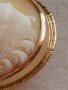 Антикварна златна камея,брошка,злато 14 к., снимка 5