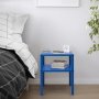 Нощно шкафче от стомана в син цвят, снимка 1 - Шкафове - 42552519