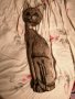 Дървена котка, снимка 1 - Декорация за дома - 35407969