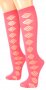 Fibrotex 30DEN дамски коралени фигурални чорапи до коляното Фибротекс три четвърти чорапи от корал , снимка 1 - Дамски чорапи - 21790624