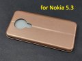 калъф за Nokia 5.3 страничен със силикон и скрито закопчаване розов LUX, снимка 1