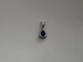 Сребърна висулка със син камък , снимка 4