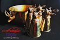 Античен сет чаши с еленска глава и купа от Бронз-Месинг за Хижари или Ловци