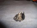 ПРЕКРАСЕН ФЛОРАЛЕН АР НУВО ПОСРЕБРЕН ПРЪСТЕН с ЮВЕЛИРНО ФАСЕТИРАН ГОЛЯМ МАРКАЗИТ и ЦИРКОНЧЕТА 70571, снимка 14