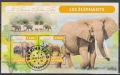 Клеймовани марки и блок Фауна Слонове 2001 2022 от Буркина Фасо, снимка 2