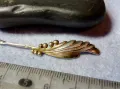 Стара СРЕБЪРНА ИГЛА БРОШКА СРЕБРО 900 с ПОЗЛАТА РЕТРО АРТ БИЖУ ФИНА РЪЧНА МАЙСТОРСКА ИЗРАБОТКА 36996, снимка 9