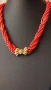 Златна стара огърлица-колие с натурални корали и златна закопчалка и златни топчета-90 бр.Злато 18к , снимка 16