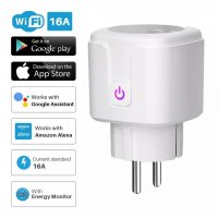 Wi fi Смарт контакт Smart wi fi plug Smart Home Google Home/ Tuya/Alexa Мониторинг на електроенергия