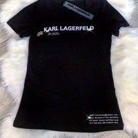 Черна тениска  Karl Legerfeld код Br109, снимка 2 - Тениски - 34886499