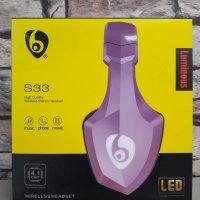 Качествени Безжични Слушалки  Luminous  S33 , Розови , Bluetooth, стерео, микрофон, гъвкави, 110dB, снимка 5 - Bluetooth слушалки - 44156622