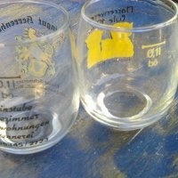 Две немски стъклени чашки стограмки, снимка 4 - Други ценни предмети - 40123180