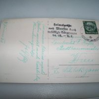 Стара пощенска картичка от Мюнхен, 1938г. свастика, снимка 4 - Филателия - 42798377