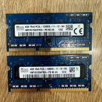 Рам памет за лаптоп SK hynix 2x4GB 8GB DDR3 1600MHz, снимка 1 - RAM памет - 44642115