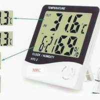 Термометър, влагометър и часовник 5в1 за вътрешна и външна температура, снимка 2 - Други - 39614100