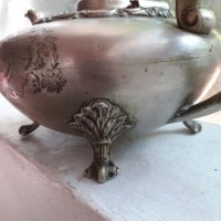 Стар бароков чайник с маркировки, снимка 3 - Антикварни и старинни предмети - 37298329