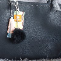Черна дамска чанта от еко кожа , снимка 1 - Чанти - 38081882