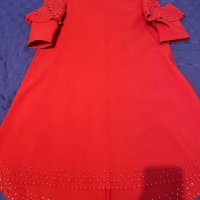 Дамска червена рокля, снимка 2 - Рокли - 42749077