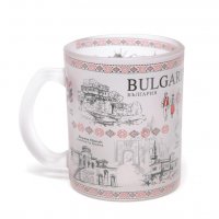 Чаша за чай, България, Стъклена, Матирана, снимка 2 - Български сувенири - 37409094