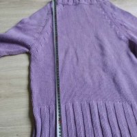 Лилав пуловер с поло на terranova , l size, снимка 3 - Блузи с дълъг ръкав и пуловери - 31177086