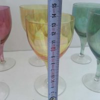 Стари цветни  чаши за вино , снимка 4 - Антикварни и старинни предмети - 30064426