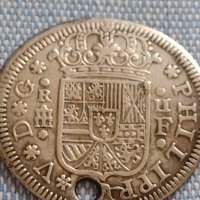 Сребърна монета 2 реала 1723г. Филип пети Сеговия Испания 28827, снимка 1 - Нумизматика и бонистика - 42930088
