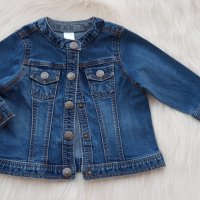 Бебешко дънково яке - размер 9 месеца , снимка 5 - Бебешки якета и елеци - 42289388