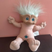 Колекционерски Играчка Кукла Трол Troll ACE Novelty 1992 30 см + коса, снимка 12 - Колекции - 42496458