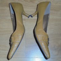 Елегантни дамски обувки цвят охра. № 38, , снимка 7 - Дамски елегантни обувки - 30550400
