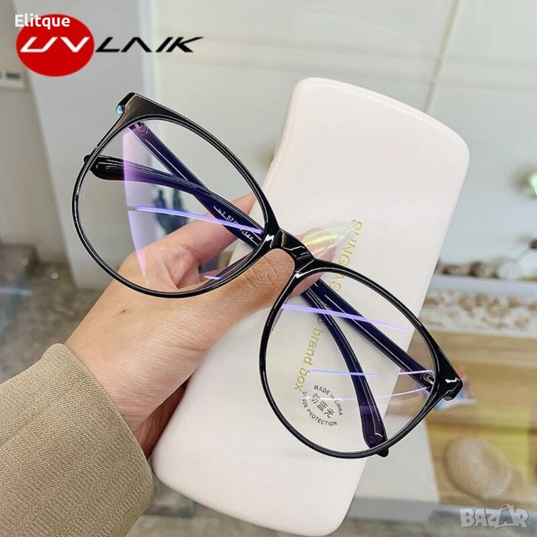 Очила за компютър без диоптър защита от синя светлина и оптично блокиране UVLAIK, снимка 1