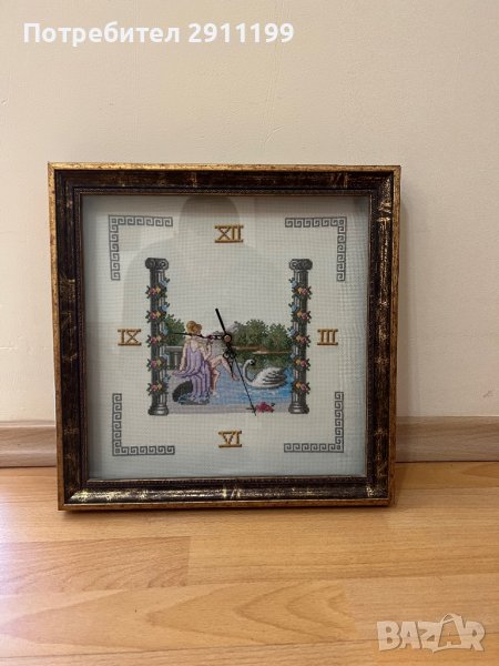 Стенен часовник с гоблен, снимка 1