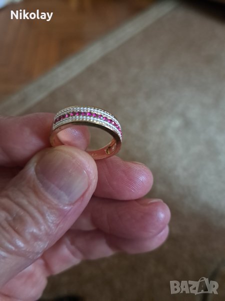 Дамски пръстен позлатен , снимка 1