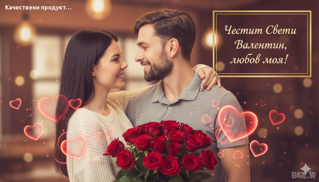 Персонализирана картичка за Свети Валентин , снимка 1