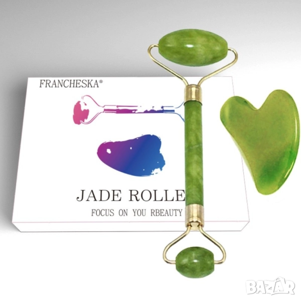 💚 Нефритен масажор за лице  , снимка 1