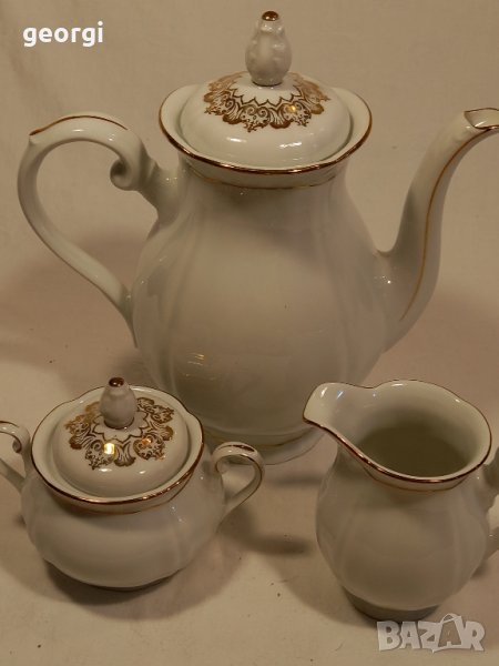 немски порцеланов чайник с латиера и захарница   15/2, снимка 1