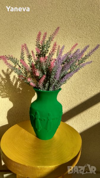 Декорация, керамична ваза за сухи цветя, снимка 1
