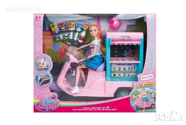  Кукла с мотор и сладоледен щанд , снимка 1