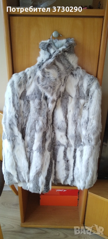 Луксозно дамско палто естествен косъм , снимка 1