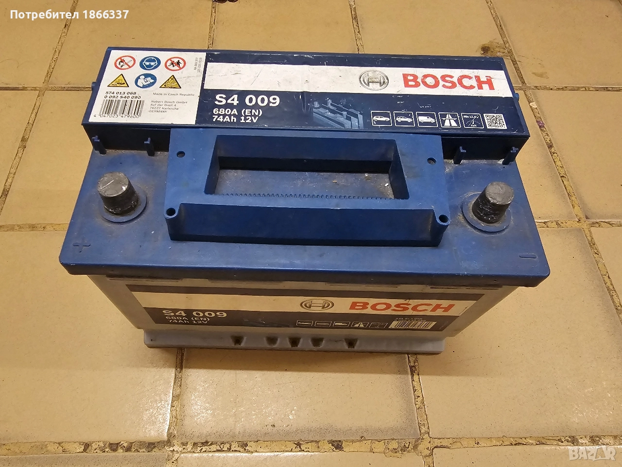 Акумулатор Bosch S4 74Ah 680A, снимка 1