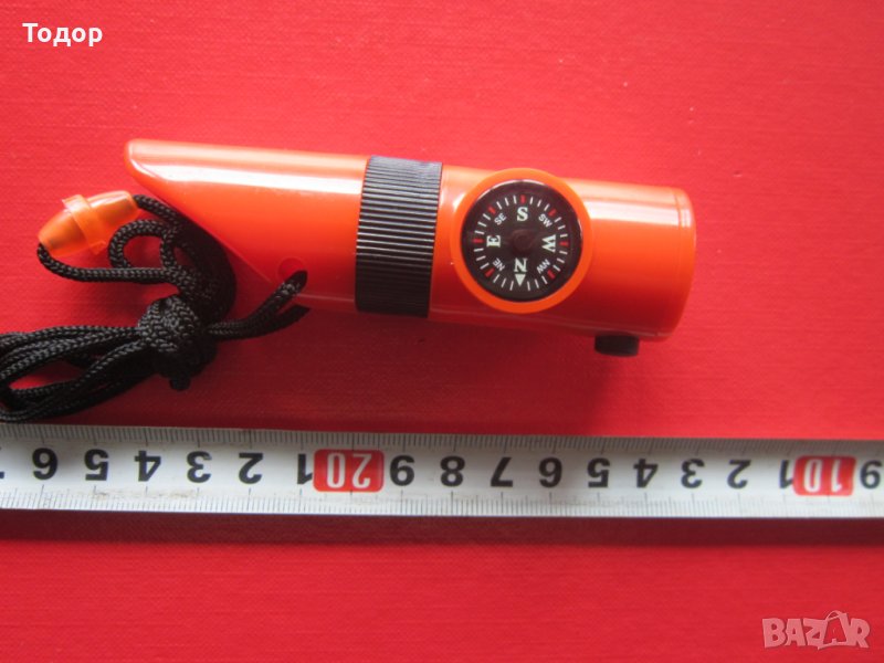 Страхотно фенерче компас свирка 6 в 1, снимка 1
