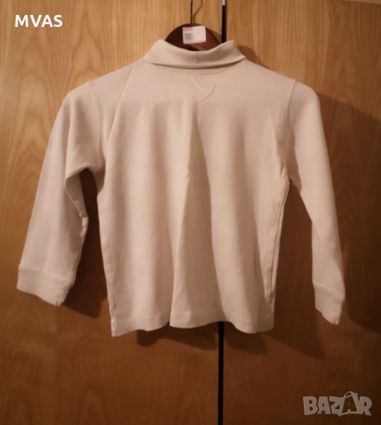 Нова ZARA Kids детска блуза тип поло бежова момиче 7-8 години 128 см, снимка 1