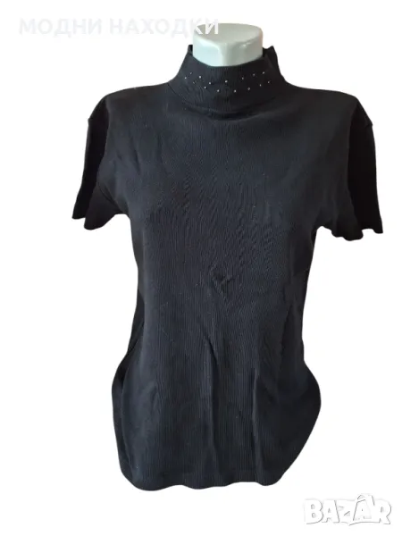Черна блуза Поло Рипс(Имам и Цикламена), снимка 1