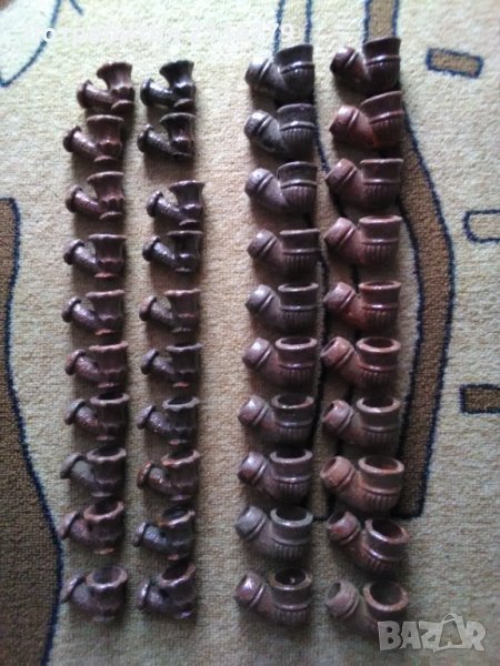 Лулички османски чибуци ,много стари, неупотребявани,изработени в ПЛЕВЕНЪ от Хр.Бешови,вишка N:1 и 8, снимка 1