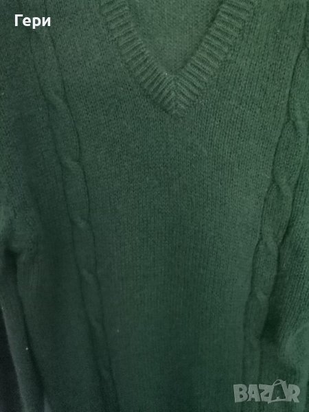 Зелен вълнен пуловер , снимка 1