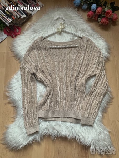 Пуловер с блестящи нишки, снимка 1