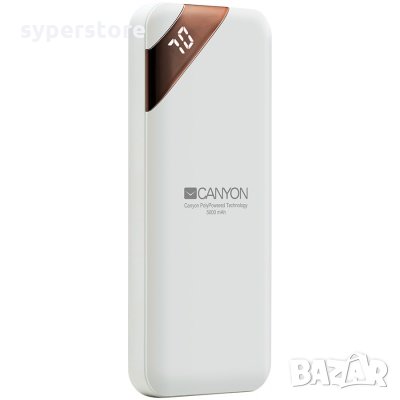 Зарядно устройство - Power Bank 5000 mAh CANYON CNE-CPBP5W Зарядно за телефон, таблет, снимка 1