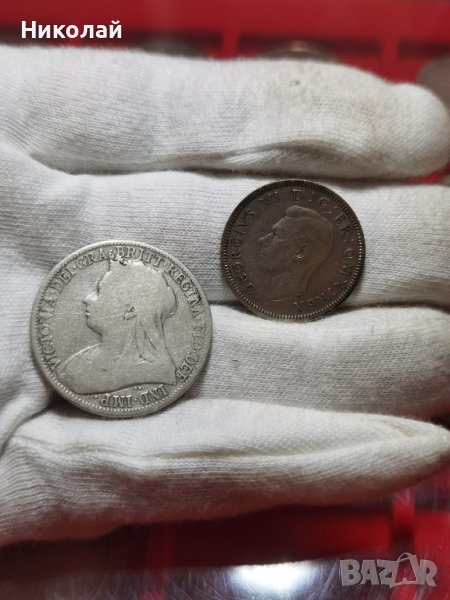 Лот Монети Великобритания сребро , снимка 1